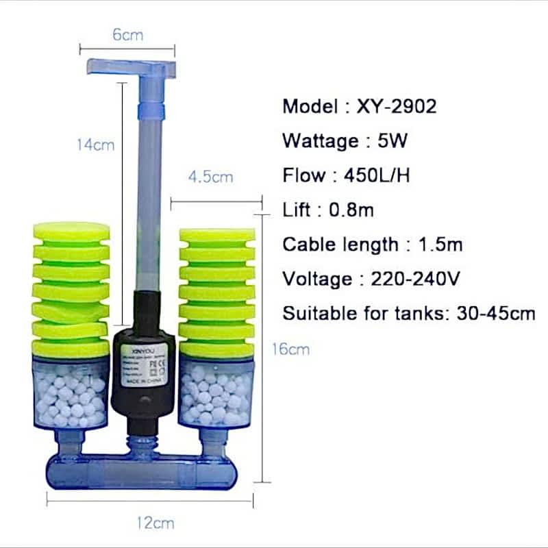 XinyouXinyou XY-2902 İkili Motorlu Sünger Pipo Filitre