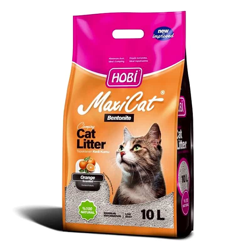 Hobi Maxicat Portakal Kokulu Bentonit Kedi Kumu 10 Litre