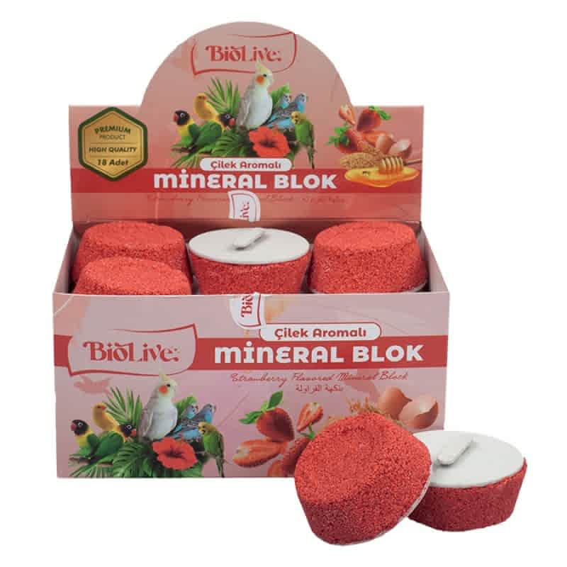BİOLİVE ÇİLEKLİ MİNERAL BLOK