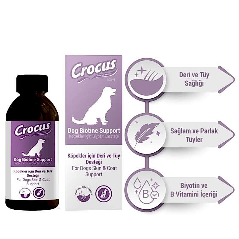 Crocus Biotine Support Deri ve Tüy Sağlığı Köpek Damlası 100 ML