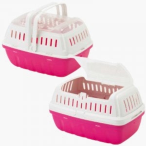 Moderna Hipster Gine Pig Ve Tavşan Taşıma Çantası Large Pembe