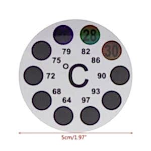 Dijital Yapışkanlı Akvaryum Derecesi Termometresi yuvarlak