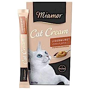 Miamor Cream Ciğerli Tamamlayıcı Ek Besin ve Kedi Ödülü 6 x 15 Gr