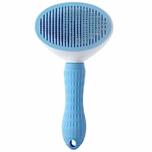 CLEAN  Telli Basmalı Kedi ve Köpek Tüy Toplama Tarağı - Mavi