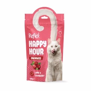 Happy Hour Calmness Lamb & Cranberry Kuzu Etli ve Kızılcıklı Sakinleşmeyi Destekleyici Kedi Ödül Maması (60 Gr)