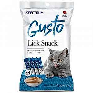 Spectrum Gusto Lick Snack Ton Balıklı Sıvı Kedi Ödülü (4x15 Gr)