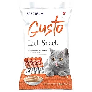 Spectrum Gusto Lick Snack Tavuk Etli Sıvı Kedi Ödülü (4x15 Gr)