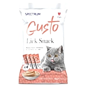Spectrum Gusto Lick Snack Somon Balıklı Sıvı Kedi Ödülü (4x15 Gr)