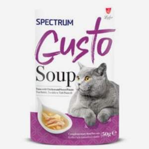 Spectrum Gusto Ton Balıklı Tavuk ve Tatlı Patates Kedi Çorbası 50 Gr
