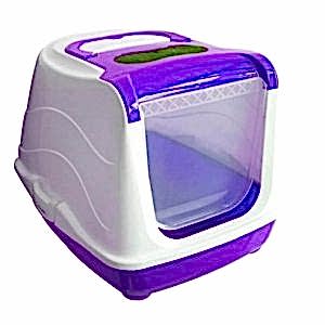 Mio Kapalı kedi Tuvaleti 36x49x39 Cm Mor