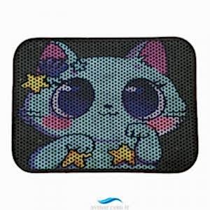 Elekli Kedi Tuvalet Önü Paspası 58x 43 cm