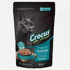 Crocus Pouch Sterilised Tahılsız Somonlu Jöleli Kısırlaştırılmış Kedi Yaş Maması 85 Gr