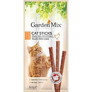 Garden Mix Tavuk Etli Tahılsız Kedi Stick Ödül 3x5 Gr